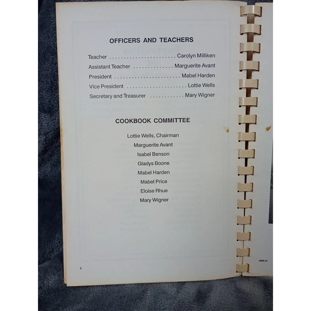 College Acres Baptist Church Cookbook Wilmington, NC 1991‎ Spiral Local Recipes